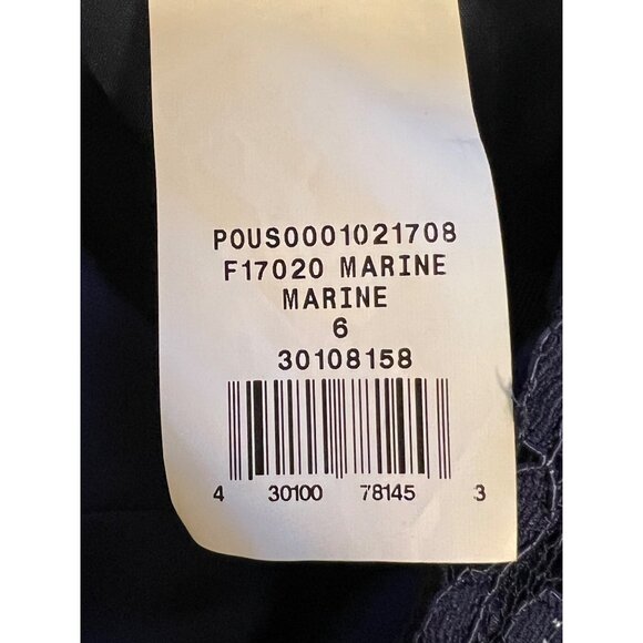 David's Bridal Brides Maid Navy Halter Neck Lace & Chiffon Dress - Size 6 Prom - Picture 15 of 16